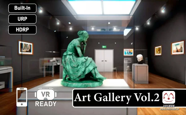 现代雕塑与名画艺术展览馆场景模型 Vol.2