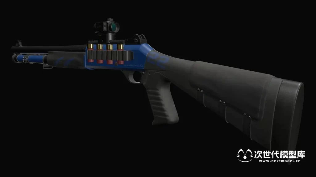 Benelli M4 S90 Super 散弹枪PBR 3D模型