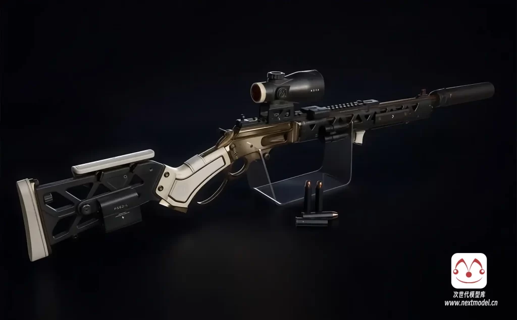 Ivory sniper rifle 3D模型渲染图