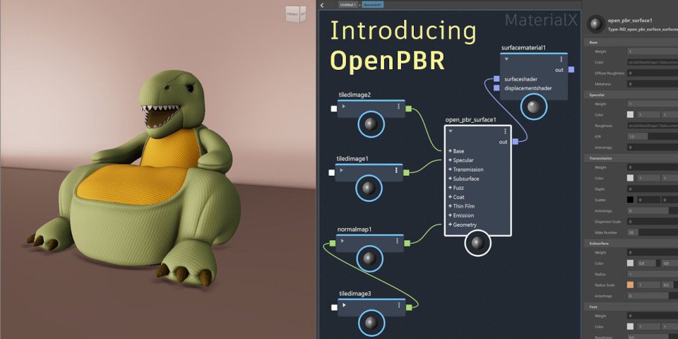 Maya 2025.3 的LookdevX OpenPBR 材质标准