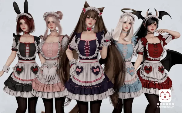 Dress Up Maids：猫女、兔女郎、天使、魅魔、恶魔角色